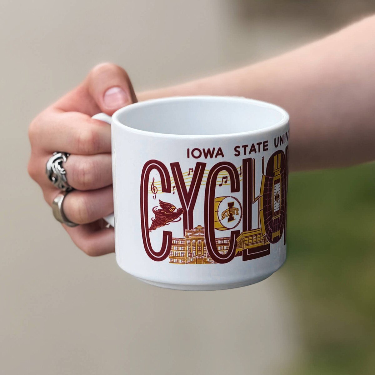 Iowa State Cyclones Doodles Ink Nolan Mug 14-oz